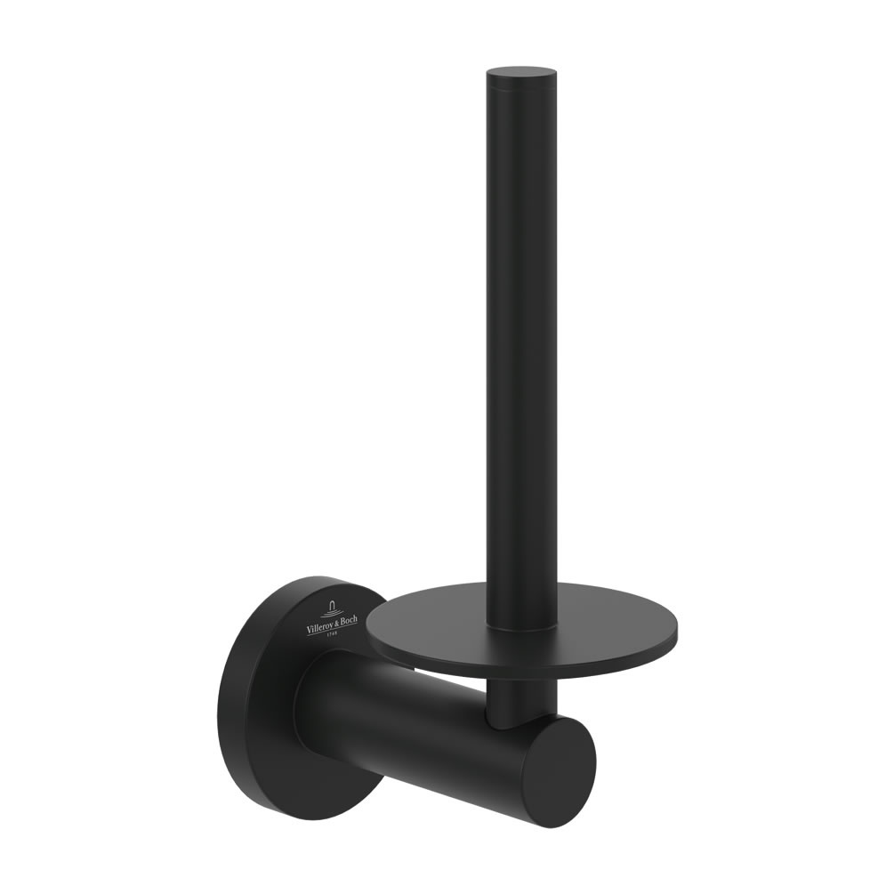 Cutout image of Villeroy & Boch Elements Tender Matt Black Spare Toilet Roll Holder